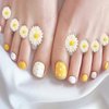 YIUIRUOI 16 Pieces Silicone Toe Separators Daisy Flower Toe Spacers Nail Art Tools Toe Nail Separator for Women Nail Art Pedicure Manicure
