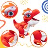 Cuteoy Plush Red T-Rex Hand Puppet Stuffed Animal Toy Open Movable Mouth Creative Role Play Storytelling Dinosaur Plushies Gifts for Kids Toddlers Birthday Christmas