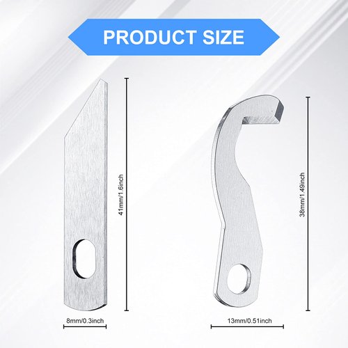 4 Pieces Serger Blade Sewing Machine Blades Serger Knife Overlock Blade Household Overlocker Knife Set Compatible with Brother 925D 929D 935D 1034D Upper and Lower Knife X77683001 XB0563001