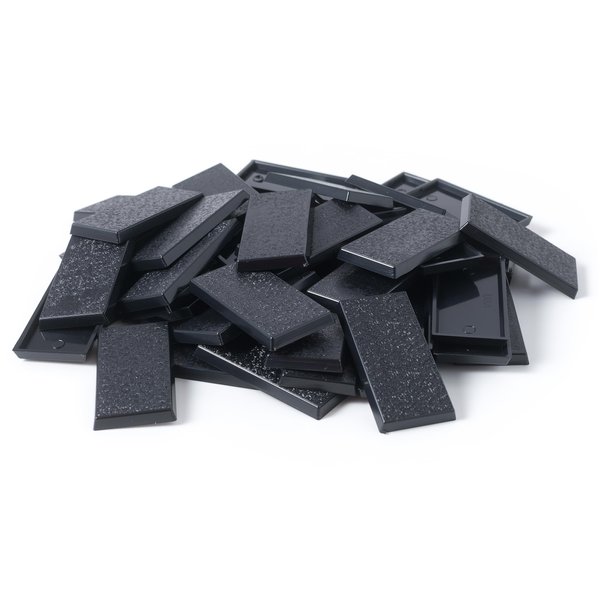 EasyPegs 25x50mm Textured Plastic Rectangular Bases Wargames Table Top Games 60 Count