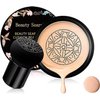 Beauty Glazed Mushroom Head Air Cushion CC Cream Foundation Cover Concealer Makeup Moisturizing Brightening Pigment Liquid Foundation, Even Skin Tone Makeup Base BB # 03 Nude