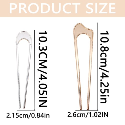 9PCS U-Shaped Hair Pin，Hair Fork U French Hair Pin，French Hairpin Vintage Forks，Metal Vintage Hair Stick for Buns Hairstyle，Hair Sticks Chignon Pins Hair Chopsticks，Chignon Pins Hair Styling Accessory