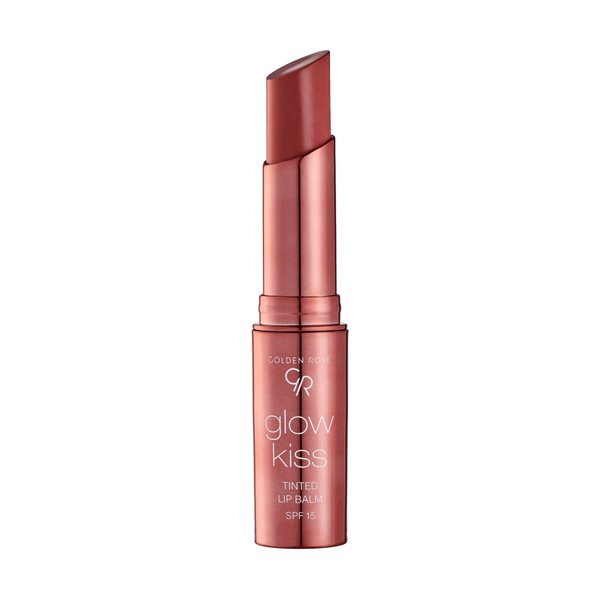 Golden Rose Cosmetics Glow Kiss Tinted Lip Balm with SPF15, Vegan Formula (Vanilla Latte)