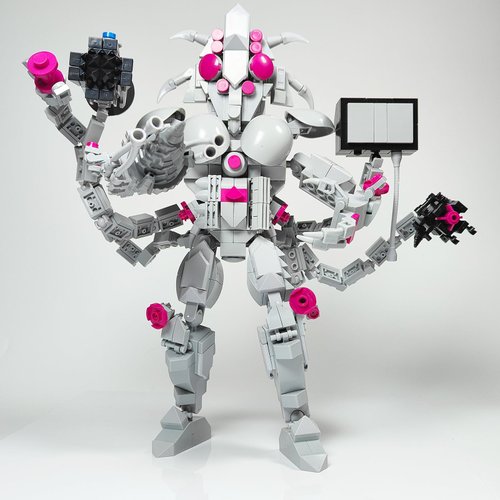 KNOWPLAYER Skibid Toilet Building Block Set, Anti-Titan Giant Behemoth Toilet Man Building Brick for Adults Fans 668PCS Blocks