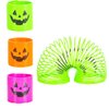 The Dreidel Company Halloween Coil Spring, Jack-O-Lantern Circle Shaped Coils, Neon Colors Magic Spring Toy, Party Favor for Kids, 1.4" (35mm) (24-Pack)