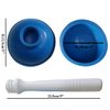 NewFerU Small Plunger Pump Liquid Plumber Clog Remover Cleaner Unclogger Tool for Toilet,Kitchen Sink Drain,Bathroom Shower Tub With Portable 4 Inch Cup and 9 Inch Handle (Blue)