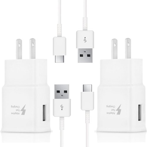 OEM Adaptive Quick Fast Charger Compatible with Blackview BV7200 Plus Full 15W Power Certified USB Type-C 5Gbps Data Cable. (2 Pack! / White / 4FT, 1.2M)