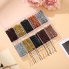 400 Pcs Bobby Pins Hair Pins Set, 2 Inch Hair Pins for Women Girls and U-Shaped Hair Pins for Buns, 5 Colors Bobby Pins Brown Blonde Black Hair Styling Pins with Storage Box