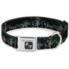 Dog Collar Seatbelt Buckle Seattle Vivid Skyline Space Dust 11 to 17 Inches 1.0 Inch Wide