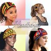 SAWINDA Boho Headbands for Women Wide African Headband Elastic Yoga Turban Hair Scarfs Workout Printed Hair Accessories for Women and Girls (Pack of 4)