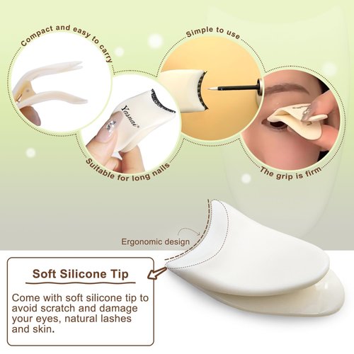 Lash Applicator Tool 2 PCS YASNAI Lash Clip, False Eyelash Applicator Tool Easy to Apply False Eyelashes, Lash Buddy Applicator Tool Eye Makeup Tools Lash Tweezers, pinzas para pestañas