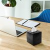 Monarch Abode 19127 Hand Hammered Tissue Box Square Cover Holder and Dispenser, Metal Dresser Accessories for Home and Office Bathroom Decor Vanity, Decorative Tissue Box Holder, Black