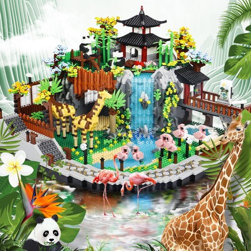 GOTIMON Micro Mini Blocks Animals Zoo Building Blocks,Animal Park Building Blocks Sets, Gift for Adults and Kids （5000PCS）