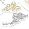Brinie Claw Hair Clips Gold Metal Hair Clamps Pearl Hair Claw Clips Stylish Hair Clips Nonslip Hair Claw Barrettes Hair Accessories for Women and Girls (Pack of 2)