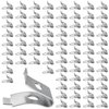 MUZIK Shelf Support Clips for KV 255/256 & Sandusky Metal Shelving, 201 Stainless Steel Heavy Duty Metal Shelf Clips, 80 Pack Silver