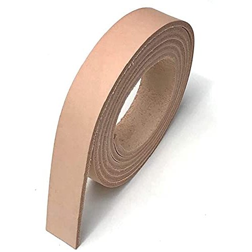 Dangerous Threads Natural Veg Tan 8/9 Ounce Leather Belt Blank, Extra Long Strip 1" x 60"