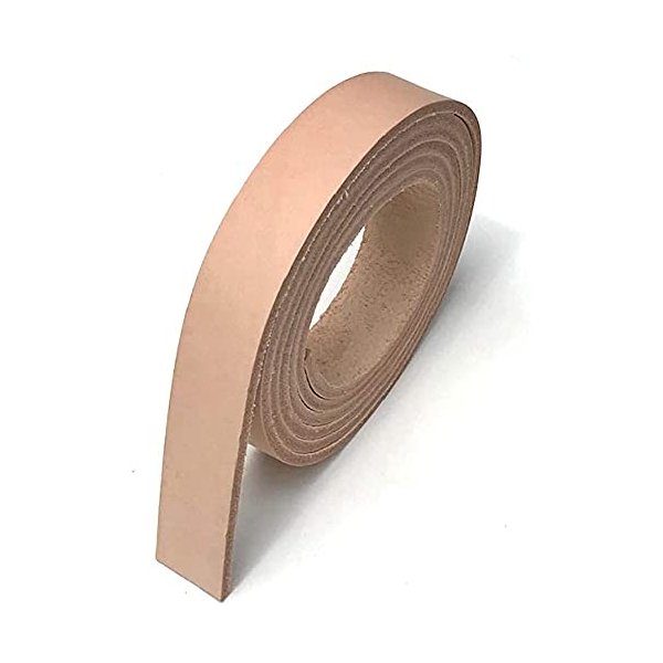 Dangerous Threads Natural Veg Tan 8/9 Ounce Leather Belt Blank, Extra Long Strip 1" x 60"