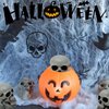 Honbay 6PCS Mini Halloween Skulls Decoration Plastic Fake Skeleton Head Table Decor Prank Props for Halloween Craft Party Favors