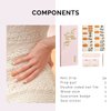 NAILOG Semi Cured Gel Nail Strips, 34 pcs Salon-Quality Gel Nail Stickers, Long Lasting Nail Wraps for Women with Soft Gel Finish | Butterflies