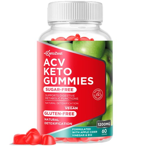 Keto Acv Gummies Supplement - Apple Cider Vinegar Gummies for Women Men - Sugar & Gluten Free (1200MG)