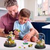 2 Flowers Bouquet Building Set Insect Collection Not Compatible with Lego, Mini Animals Bee & Sunflowers, Butterfly & Rose Botanical Stacking Building Blocks, Plant Bonsai Tree Ideal Gift