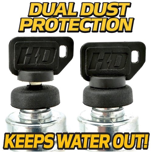 HD Switch Dual Protection Starter Ignition Key Switch Replaces Hustler 045898 Big Dog, Fits Super Z, Mini Z, Hydro Walk Behind, XR7, X-ONE, Z4, Mini FasTrak, FasTrak Sport Raptor OEM Upgrade & 2 Keys