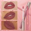 Wugbc Matte Liquid Lipstick and Lip Tint Stain Marker Kit Waterproof Long Lasting Non-Stick Cup, Lip Gloss and Lip Liner Pen Moisturizing Not Fade for Women Girls Makeup Natural Nude Color Set