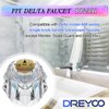 Dreyoo Faucet Handle Compatible with Delta Faucet RP2391, Single Clear Knob Handle Kit with Offset Hole for Shower/Tub, 2-1/2" x 2-1/8" Faucet Knob Replacement, Clear Acrylic Finish (1 Pack)