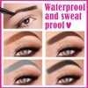 Eyebrow Pencil with 4 Micro-Fork Tip Precision Application Waterproof Smudge-Proof 24H Long-Lasting & Easy Glam Look Eyebrow Pen - 2# Dark Brown (A Trendy Shade)