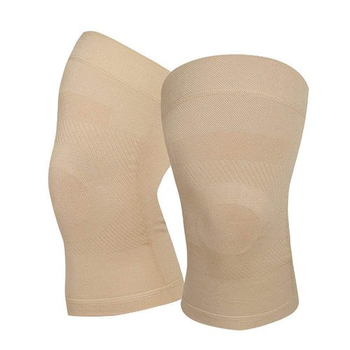 Knee Compression Sleeves, 1 Pair, Can Be Worn Under Pants, 20-30mmHg Strong Support Knee Brace for Unisex, Knee Support for Meniscus Tear, Arthritis, Pain Relief, Injury Recovery, Daily Wear, Beige XL