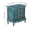 LOGOFUN Dollhouse Bedside Cabinet Miniature Drawer Cabinet Mini Bedside Table for Doll House Bedroom Furniture Accessories