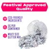 Silver Biodegradable Glitter Makeup | Plant Based, Eco Friendly, Hair Glitter, Face Glitter or Body Glitter | Cosplay, EDM, Music Festival and Rave Makeup Accessory | 5 Grams of Chunky Glitter
