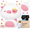 Mewaii Squishy Cloud-Like Softness, Trending Kawaii Strawberry Cow Mushroom Plush Pillow, A Must-Have Collectible for Young Adults, Perfect for Kids, Toddlers Girls, Stuffed Animal (14")