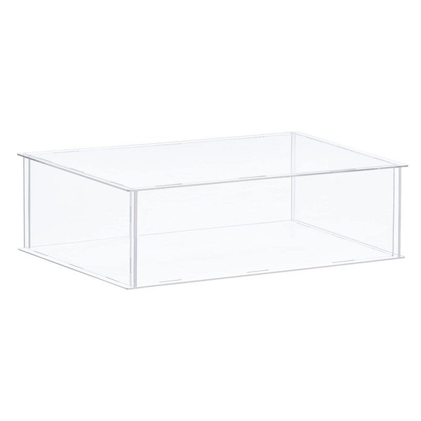 MECCANIXITY Acrylic Display Case Plastic Box Clear Assemble Dustproof Showcase 14x12.2x4.1 Inch for Collectibles Items
