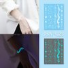 HAIIDOAK Temporary Tattoos - 9 Sheets Glow in the Dark Tattoos for Face, Choker, Leg and Collar Decoration Rave Festival Accessories (Style A)