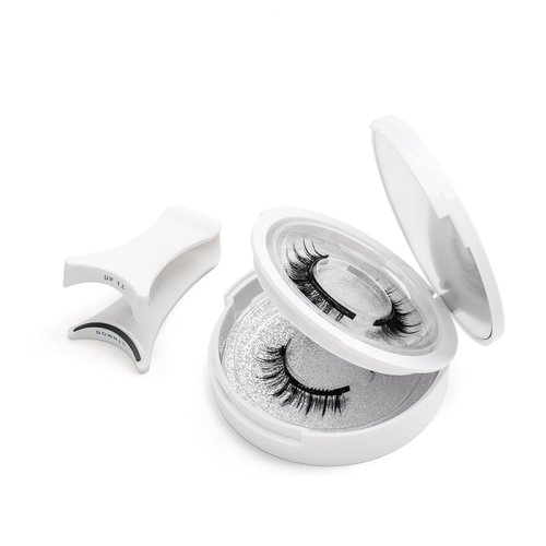 Magnetic Lashes, No Glue, 2 Pairs with Applicator and Mirror Box, 3D Natural Styles, Reusable