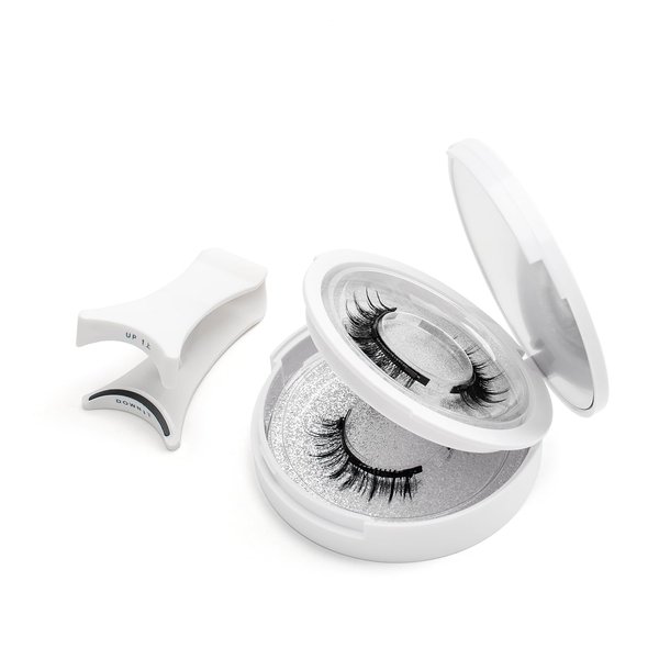 Magnetic Lashes, No Glue, 2 Pairs with Applicator and Mirror Box, 3D Natural Styles, Reusable