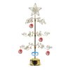 HOHIYA 24 Inch Metal Ornament Display Tree Stand Rotating Holder Hanger Wire Hook Hanging for Easter Egg Christmas Balls Bauble Decorations Gift Craft Tabletop Gold