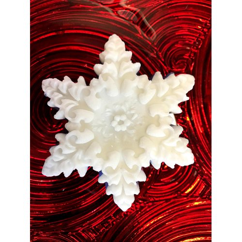 Christmas All Natural Handmade Glycerin Soap Winter Decoration Blue Snowflake Hand Soap Bar Ocean Breeze Scent