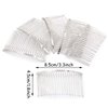 Honbay 6PCS Silver Fancy DIY Hair Clips Metal Wire Hair Combs Bridal Wedding Veil Combs (22 teeth)