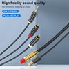 Digital Optical Cable to RCA Analog Audio Converter, Optical to 2 RCA and 3.5mm Digital to Analog Converter for TV/PS4/Xbox/DVD SPDIF/TOSLINK/Optical Port to Sound Box Amplifier Headset (10ft)