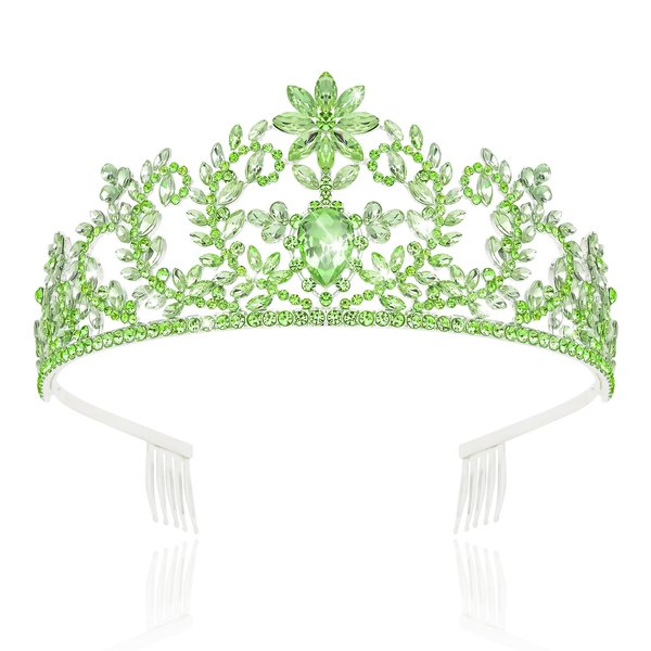 Ondder Green Crown Flower Crown for Women Girls