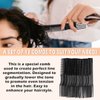 FERCAISH 12 Pcs Carbon Teasing Combs, Plastic Salon Anti Static Teasing Lifting Barber Comb Portable Comb for Women Most Hair Types(Black)