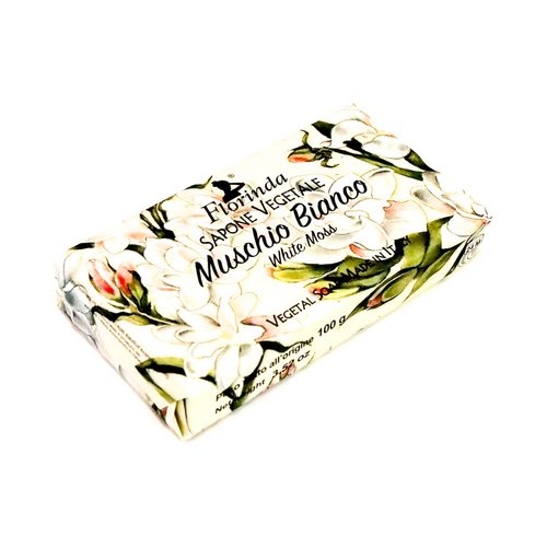 Florinda Magic of Flowers White Moss Vegetal Soap Bar 100 G 3.5 Oz