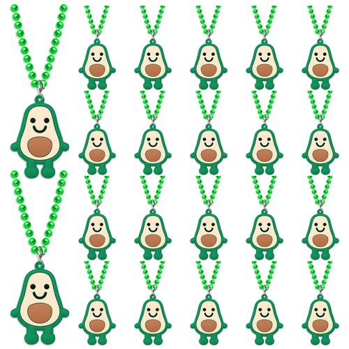 KeeStar 24 Pack Avocado Necklace Party Favors for Fruit Themed Baby Shower, Birthday Party Goodie Bag Fillers, School Carnival Rewards, Photography Props, Home Decorations, Classroom Prize