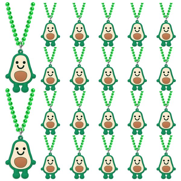 KeeStar 24 Pack Avocado Necklace Party Favors for Fruit Themed Baby Shower, Birthday Party Goodie Bag Fillers, School Carnival Rewards, Photography Props, Home Decorations, Classroom Prize
