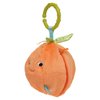 Manhattan Toy Mini-Apple Farm Orange Baby Travel Toy with Rattle, Squeaker, Crinkle Fabric & Teether Clip-on Attachment
