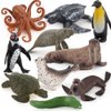 Realistic 10 PCS Mini Ocean Sea Marine Manatee Walrus Turtle Figure Desktop Decoration Party Supplies Cake Toppers Bath Toy for Kid Boy Girl 5 6 7 8 Year Old
