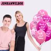 JONHAMWELBOR Happy 30th Birthday Balloon (30pcs 12inch) Hot Pink and Pink Latex Inflatable Confetti Anniversary Party Helium Balloons Decorations Supplies for 30 Year Old Women,Her,Daughter,Sister